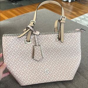 Elegant Beige Designer Tote Bag